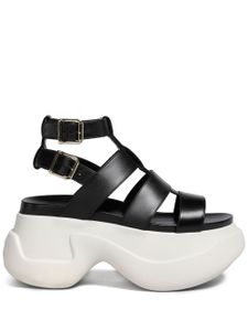 Marni sandales plateforme à bout ouvert - Noir