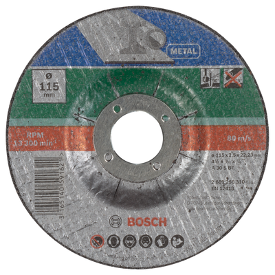 Bosch Accessoires Doorslijpschijf gebogen, metaal | 115 X2,5 mm - 2609256310
