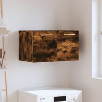 Wandkast 60x36,5x35 cm bewerkt hout gerookt eikenkleurig - thumbnail