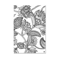 Tuinposter Botanical lineart 2 60x90cm - thumbnail