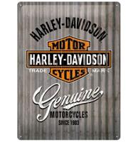 Harley-Davidson Genuine Motorcycles Reliëf Metalen Bord 30 x 40 cm - thumbnail