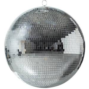 WOOOD Boney Discobal - Glas - Zilver - 80x80x80