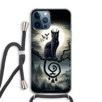 Moonlight Companions: iPhone 12 Pro Transparant Hoesje met koord