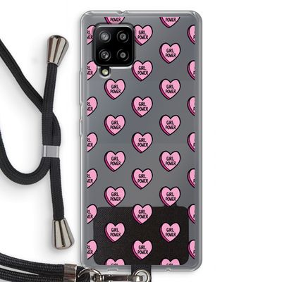GIRL POWER: Samsung Galaxy A42 5G Transparant Hoesje met koord