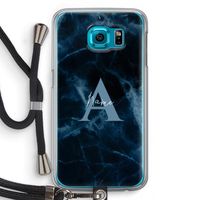 Midnight Marble: Samsung Galaxy S6 Transparant Hoesje met koord