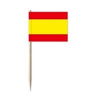 Cocktailprikkers Spanje 100 stuks vlaggetjes