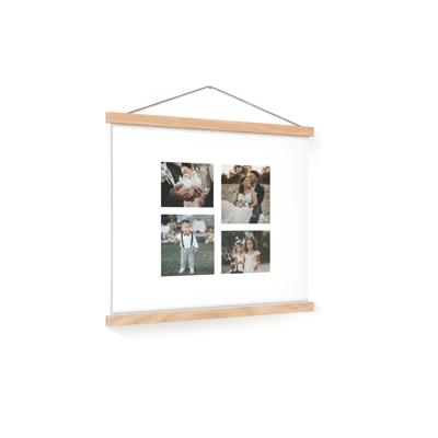 Gepersonaliseerde poster met houten posterhanger 40x40