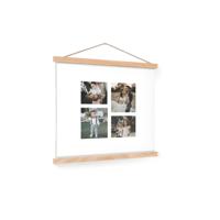 Gepersonaliseerde poster met houten posterhanger 40x40