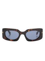 Marc Jacobs Eyewear lunettes de soleil rectangulaires à logo gravé - Marron