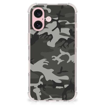 iPhone 16 Doorzichtige Silicone Hoesje Army Light