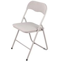 Urban Living Klapstoel - met stoffen zitting - beige - 44 x 45 x 80 cm - metaal