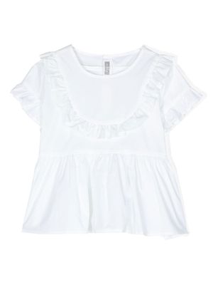 Il Gufo t-shirt à volants - Blanc