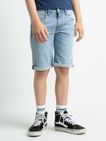51% korting - Petrol Industries Jongens Bullseye denim short Blauw - 110 - thumbnail
