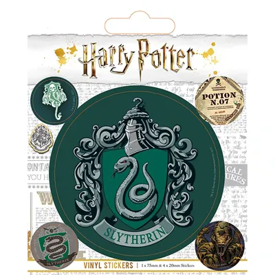 Harry Potter Colourful Crest Slytherin Vinyl Sticker