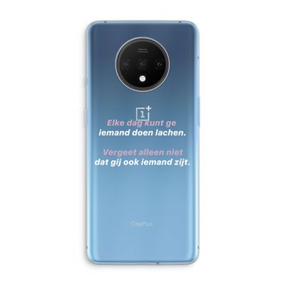 gij zijt ook iemand: OnePlus 7T Transparant Hoesje