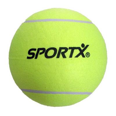 SportX Jumbo Tennisbal - XXL - geel - 22 cm - buiten spelen - speelgoed