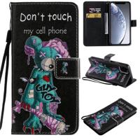 Voor iPhone 11 Pro Max geschilderd patroon horizontale Flip lederen draagtas met portemonnee & houder & kaartsleuven & Lanyard (One-Eyed Mouse)