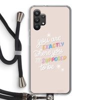 Right Place: Samsung Galaxy A32 5G Transparant Hoesje met koord