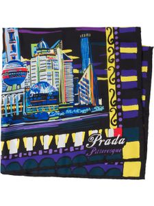 Prada foulard Pittoresque Shanghai - Noir