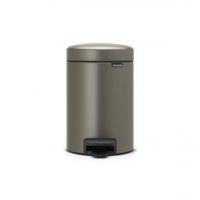 Brabantia newIcon pedaalemmer 3 liter met kunststof binnenemmer - Platinum - thumbnail