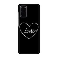 Best heart black: Volledig geprint Samsung Galaxy S20 Plus Hoesje