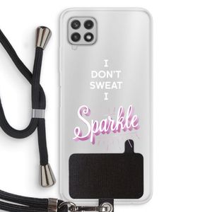 Sparkle quote: Samsung Galaxy A22 4G Transparant Hoesje met koord