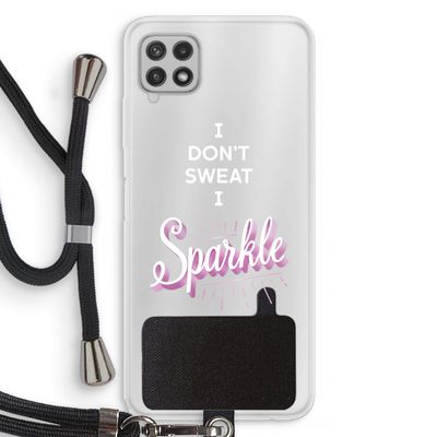 Sparkle quote: Samsung Galaxy A22 4G Transparant Hoesje met koord