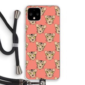 Tijger: Pixel 4 Transparant Hoesje met koord