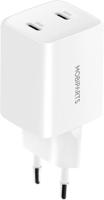 Mobiparts GaN Wall Charger Dual USB-C 35W White (with PD)