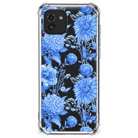 Case voor Samsung Galaxy A03 Flowers Blue - thumbnail