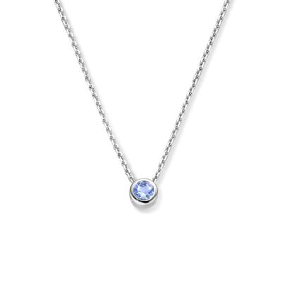 925 Zilveren Collier December Zirkonia 41+4cm Gerhodineerd