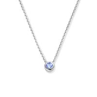 925 Zilveren Collier December Zirkonia 41+4cm Gerhodineerd