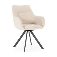 By-Boo Bliss eetkamerstoel met arm Taupe