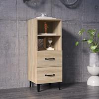 Dressoir 34,5x34x90 cm bewerkt hout sonoma eikenkleurig Dressoir 34,5x34x90 cm bewerkt hout sonoma eikenkleurig