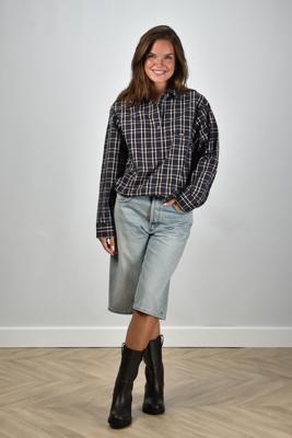 JOHNY blouse Maddox check 1 blu red wht