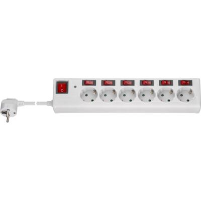 Goobay 72568 Overspanningsbeveiliging Wit 6 AC-uitgang(en) 230 V 1,5 m