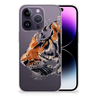 Smartphone hoesje Apple iPhone 14 Pro Watercolor Tiger