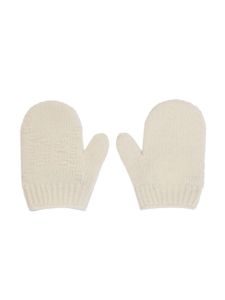 Gucci Kids moufles en maille - Blanc