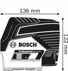 Bosch Professional GCL2-50 C+RM 2 Punt- en lijnlaser Zelfnivellerend, Incl. tas Reikwijdte (max.): 20 m