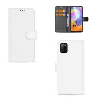 Bookcase Samsung Galaxy A31 Hoesje Wit met Pasjeshouder