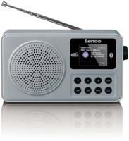 Lenco PDR-034GY - Draagbare DAB+/FM radio met Bluetooth en oplaadbare batterij - Grijs