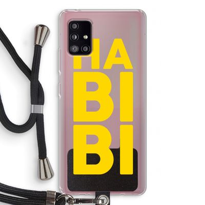 Habibi Blue: Samsung Galaxy A51 5G Transparant Hoesje met koord