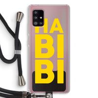 Habibi Blue: Samsung Galaxy A51 5G Transparant Hoesje met koord