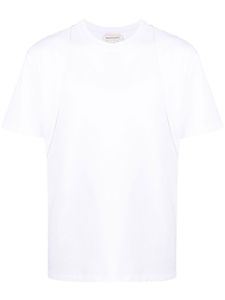 Alexander McQueen t-shirt en coton à design à empiècements - Blanc