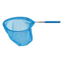 Visnet/schepnet - neon blauw - metaal - 86 cm