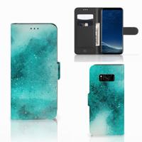 Hoesje Samsung Galaxy S8 Painting Blue | Portemonnee hoesje Hoesje Samsung Galaxy S8 Painting Blue | Portemonnee hoesje