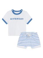 Givenchy Kids ensemble t-shirt-short à logo appliqué - Blanc