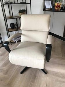 Leren relaxfauteuil met stalen frame - bruin leer - Echt leer, Industrieel, ontdek de vele Leersoorten en Kleuren bij ShopX