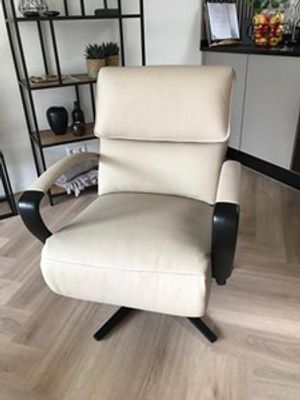Leren relaxfauteuil met stalen frame - bruin leer - Echt leer, Industrieel, ontdek de vele Leersoorten en Kleuren bij ShopX