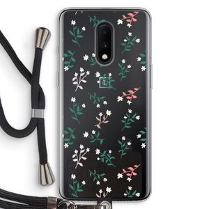 Small white flowers: OnePlus 7 Transparant Hoesje met koord